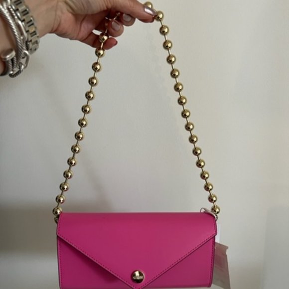 GANNI Banner Recycled Leather Wallet on Chain - Picture 3 of 13